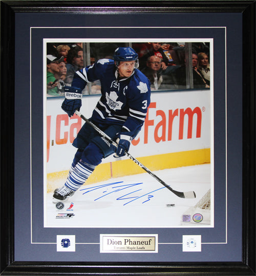 Dion Phaneuf Toronto Maple Leafs Signed 16x20 Hockey Collector Frame
