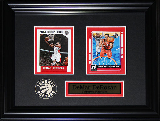 DeMar DeRozan Toronto Raptors 2 Card Basketball Memorabilia Collector Frame