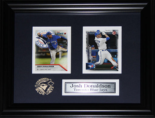 Josh Donaldson Toronto Blue Jays 2 Card Baseball Memorabilia Collector Frame