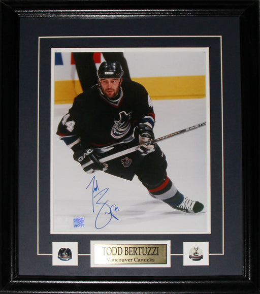 Todd Bertuzzi Vancouver Canucks Signed 11x14 Hockey Collector Frame