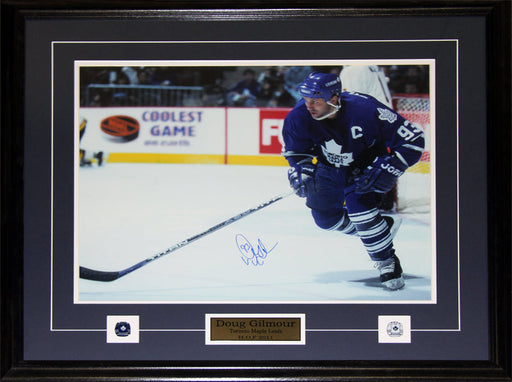 Doug Gilmour Toronto Maple Leafs Signed 16x20 Hockey Collector Frame