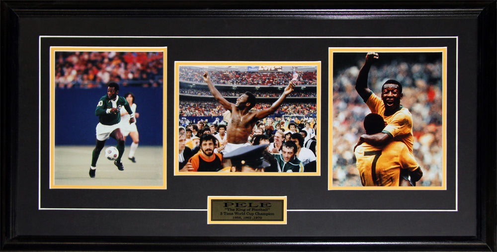 Pele Team Brazil FIFA World Cup Champion Soccer Football 3 Photograph Frame