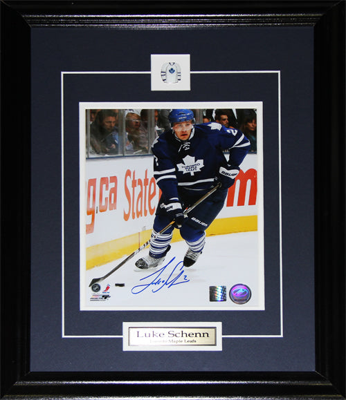 Luke Schenn Toronto Maple Leafs Signed 8x10 Hockey Collector Frame