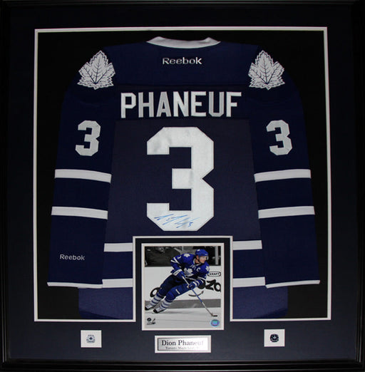 Dion Phaneuf Toronto Maple Leafs Signed Jersey Hockey Collector Frame