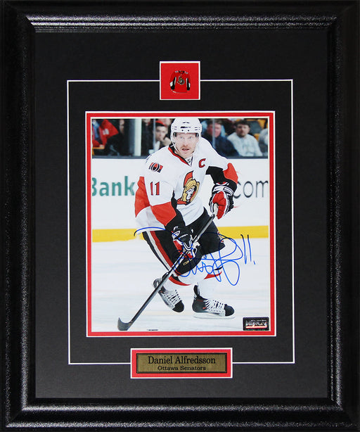 Daniel Alfredsson Ottawa Senators Signed 8x10 Hockey Collector Frame