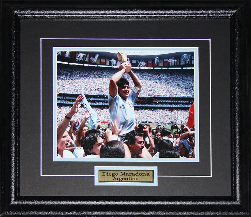 Diego Maradona Team Argentina FIFA Soccer World Cup 8x10 Collector Frame