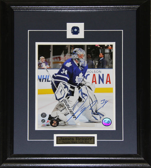 James Reimer Toronto Maple Leafs Signed 8x10 Hockey Collector Frame