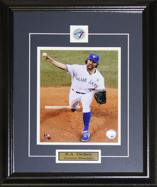 R.A. Dickey Toronto Blue Jays 8x10 Baseball Memorabilia Collector Frame
