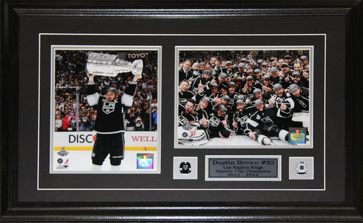 Dustin Brown Los Angeles Kings Stanley Cup 2 Photo Hockey Collector Frame