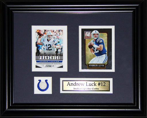 Andrew Luck Indianapolis Colts 2 Card Football Memorabilia Collector Frame