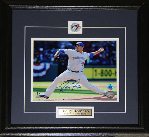Ricky Romero Toronto Blue Jays Signed 8x10 Baseball Collector Frame