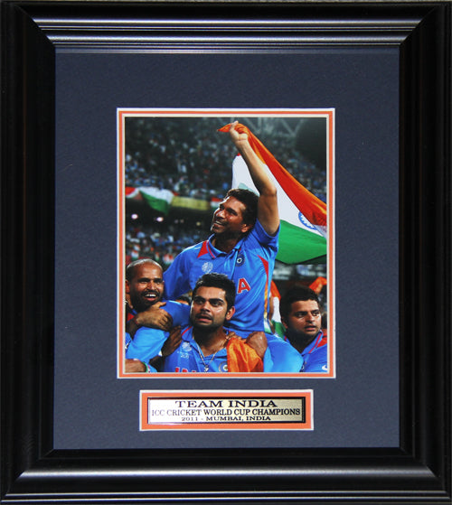 Team India 2011 Cricket Champion 8x12 Sports Collector Frame