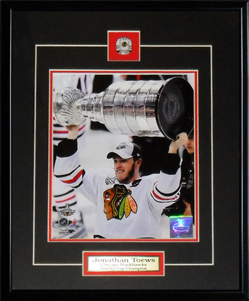 Jonathan Toews Chicago Blackhawks Stanley Cup 8x10 Hockey Collector Frame