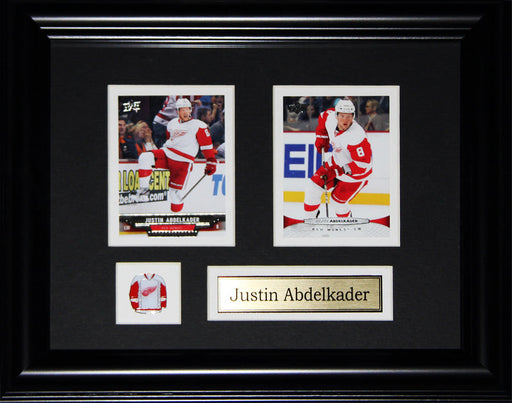 Justin Abdelkader Detroit Red Wings 2 Card Hockey Collector Frame