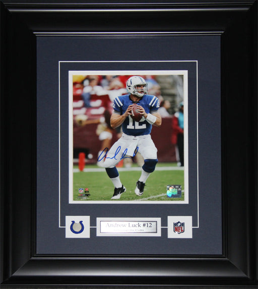 Andrew Luck Indianapolis Colts Signed 8x10 Football Collector Frame