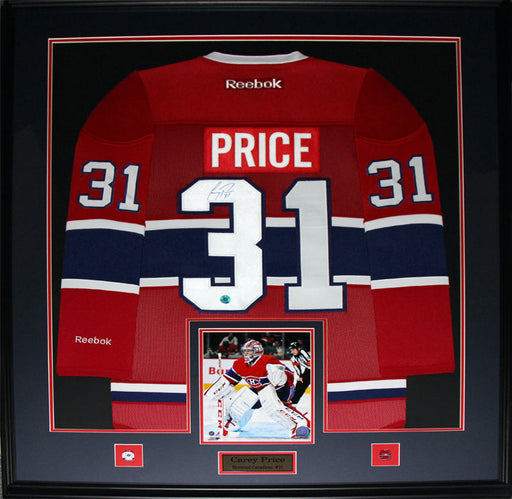 Carey Price Montreal Canadiens Signed Jersey Hockey Collector Frame