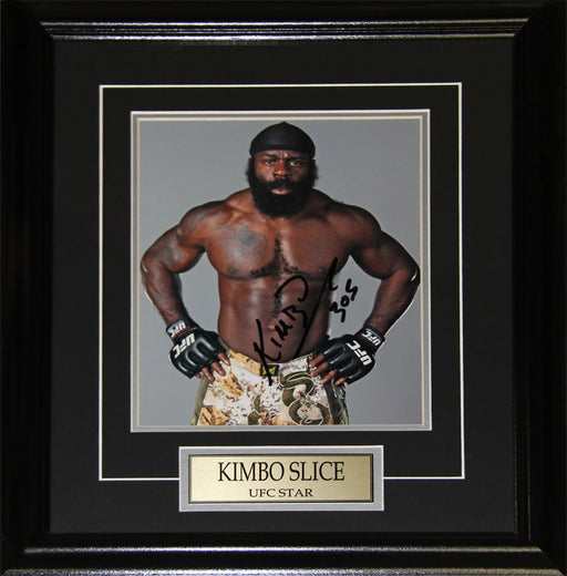 Kimbo Slice UFC MMA Mixed Martial Arts Signed 8x10 Memorabilia Collector Frame