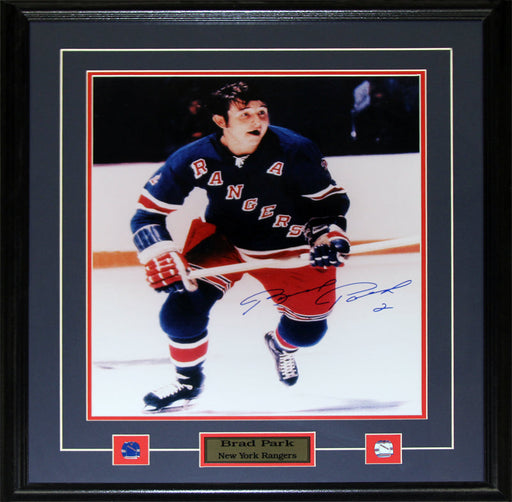 Brad Park New York Rangers Signed 16x20 Hockey Memorabilia Collector Frame