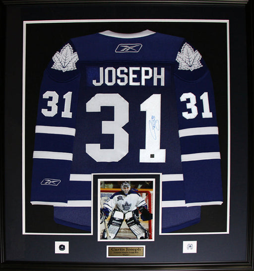 Curtis Joseph Toronto Maple Leafs Signed Jersey Hockey Collector Frame