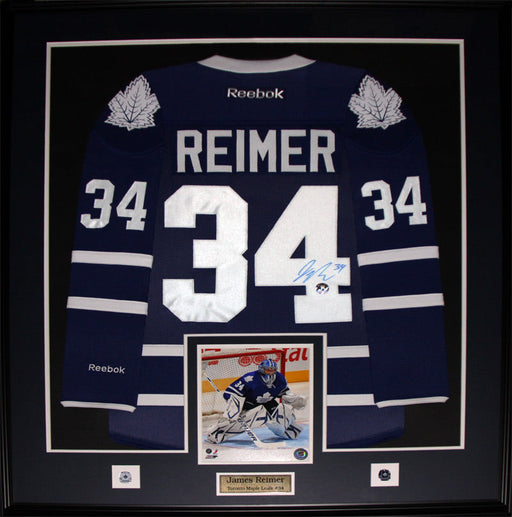 James Reimer Toronto Maple Leafs Signed Jersey Hockey Collector Frame