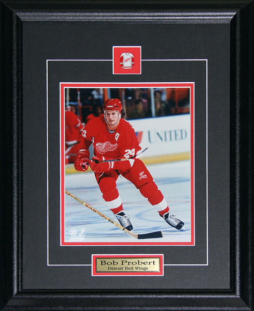 Bob Probert Detroit Red Wings 8x10 Hockey Memorabilia Collector Frame