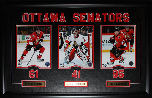 Ottawa Senators Matt Duchene Craig Anderson Mark Stone Etched Hockey 3 Photograph Collector Frame