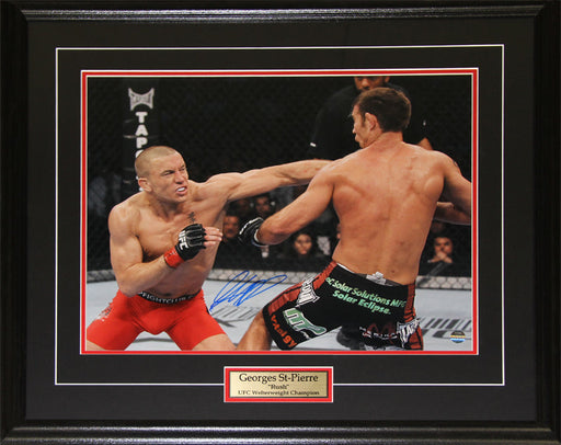 Georges St-Pierre UFC MMA Mixed Martial Arts Signed 16x20 Collector Frame