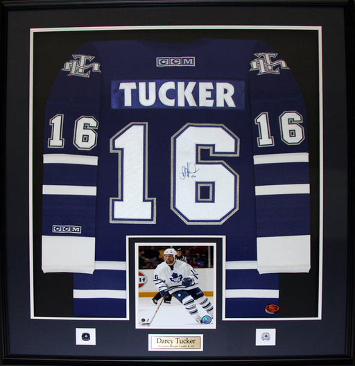 Darcy Tucker Toronto Maple Leafs Signed Jersey Hockey Collector Frame