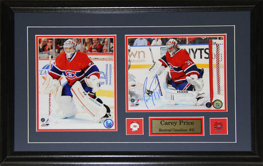 Carey Price Montreal Canadiens Signed 2 Photo Hockey Collector Frame