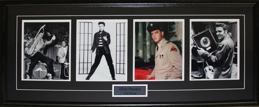 Elvis Presley The King of Rock and Roll Superstar 4 Photo Collector Frame