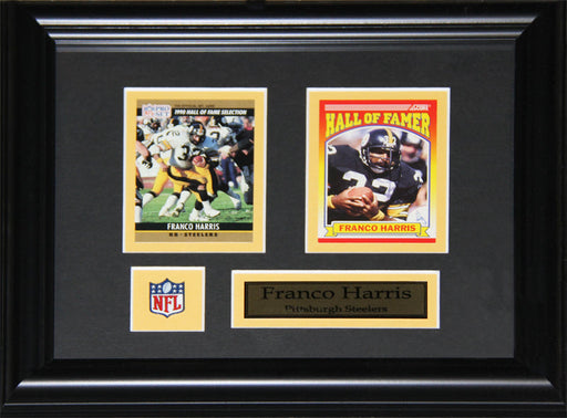 Franco Harris Pittsburgh Steelers 2 Card Football Collector Frame