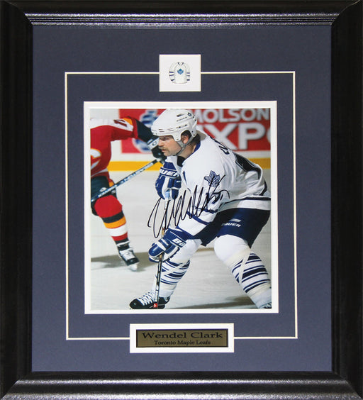 Wendel Clark Toronto Maple Leafs Signed 8x10 Hockey Collector Frame