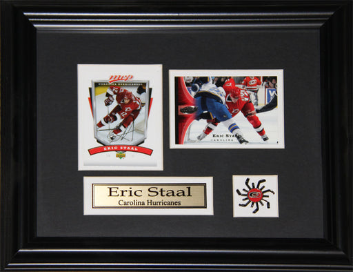 Eric Staal Carolina Hurricanes 2 Card Hockey Memorabilia Collector Frame
