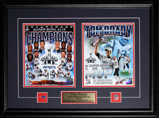 Tom Brady New England Patriots Superbowl XLIX MVP 2 Photo Football Frame