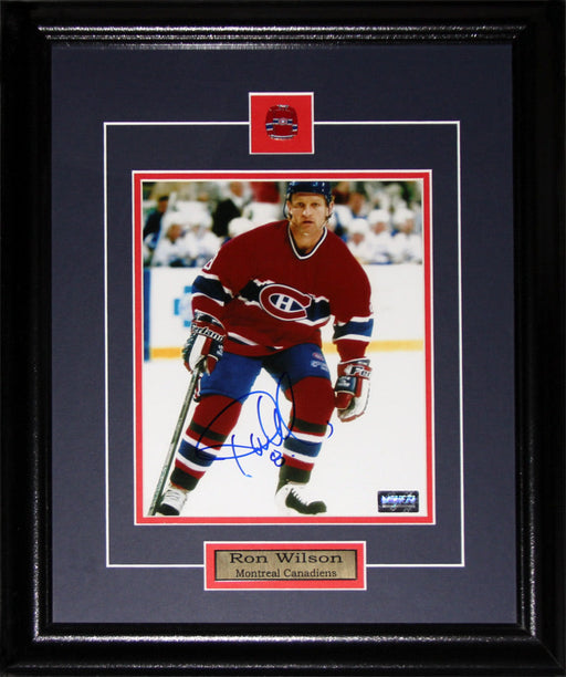 Ron Wilson Montreal Canadiens Signed 8x10 Hockey Memorabilia Collector Frame