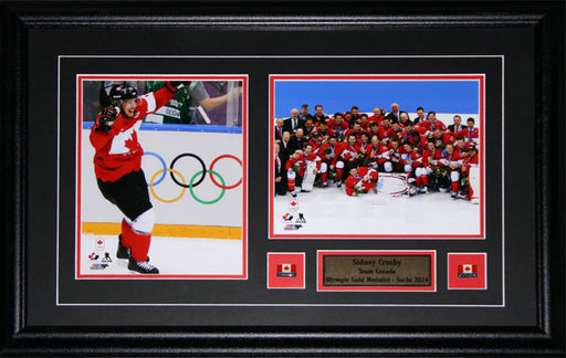 Sidney Crosby 2014 Team Canada Hockey Sochi Gold Medal 2 Photo Collector Frame