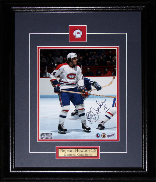 Rejean Houle Montreal Canadiens Signed 8x10 Hockey Collector Frame