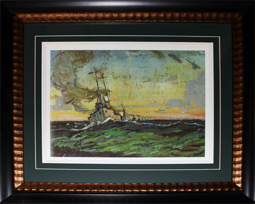 Mine Sweeper At Sea 1917 by Arthur Lismer Canadian Art Print Frame Group of Seven