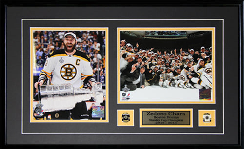 Zdeno Chara Boston Bruins Stanley Cup 2 Photo Hockey Collector Frame
