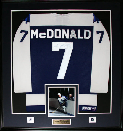 Lanny McDonald Toronto Maple Leafs Signed Jersey Hockey Collector Frame