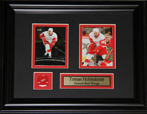 Tomas Holmstrom Detroit Red Wings 2 Card Hockey Memorabilia Collector Frame