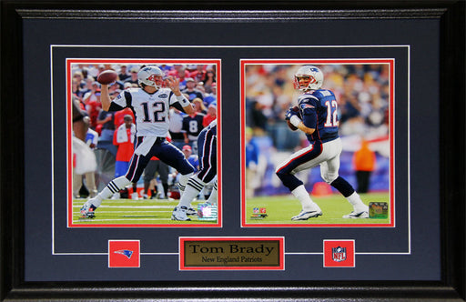 Tom Brady New England Patriots 2 Photo Football Memorabilia Collector Frame