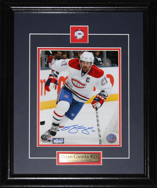 Brian Gionta Montreal Canadiens Signed 8x10 Hockey Collector Frame