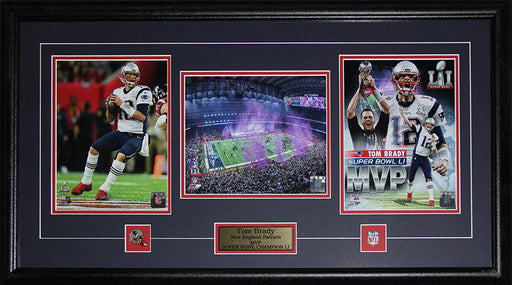 Tom Brady New England Patriots Superbowl LI MVP 3 Photo Football Frame