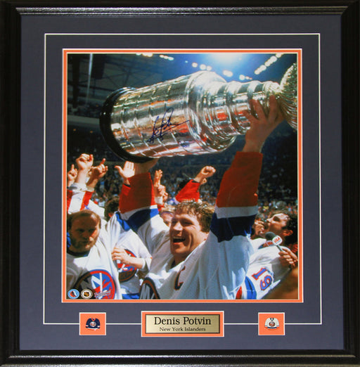 Denis Potvin New York Islanders Signed 16x20 Hockey Collector Frame