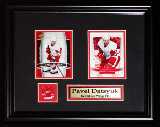 Pavel Datsyuk Detroit Red Wings 2 Card Hockey Memorabilia Collector Frame
