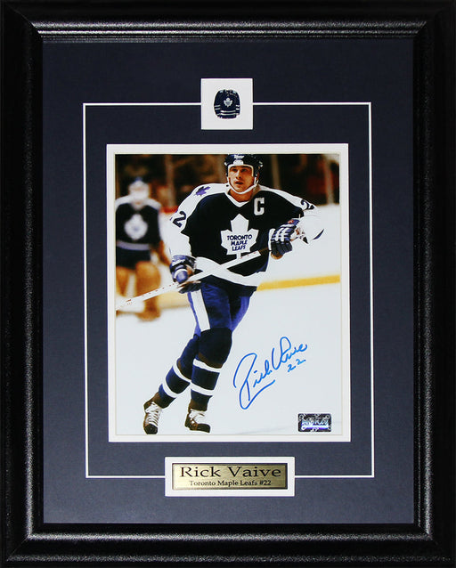 Rick Vaive Toronto Maple Leafs Signed 8x10 Hockey Collector Frame