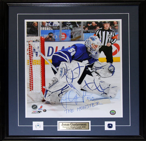 Jonas Gustavsson Toronto Maple Leafs Signed 16x20 Hockey Collector Frame