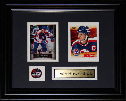 Dale Hawerchuk Winnipeg Jets 2 Card Hockey Memorabilia Collector Frame