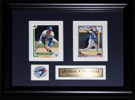 John Olerud Toronto Blue Jays 2 Card Baseball Memorabilia Collector Frame